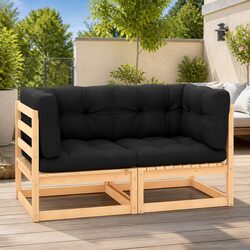 Exceptional Solid Wood Pine Garden Corner Sofa Set