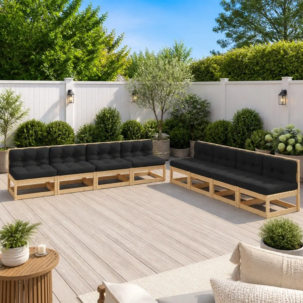 8-Piece Anthracite Garden Lounge Set