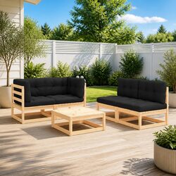 Sturdy 5 Piece Anthracite Garden Lounge Set