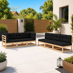 Premium 6-Piece Outdoor Lounge Set with Cushions