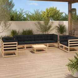 Premium 9-Piece Garden Lounge Set with Cushions