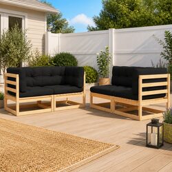 Durable 4-Piece Anthracite Garden Lounge Set