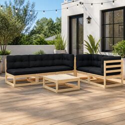 High-Quality 6 Piece Garden Lounge Set with Cushions