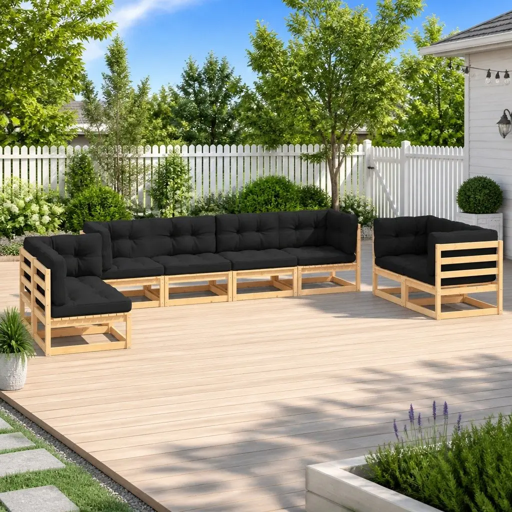 8 Piece Garden Lounge Set with Cushions