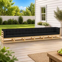 Sturdy 6-Piece Garden Lounge Set with Anthracite Cushions