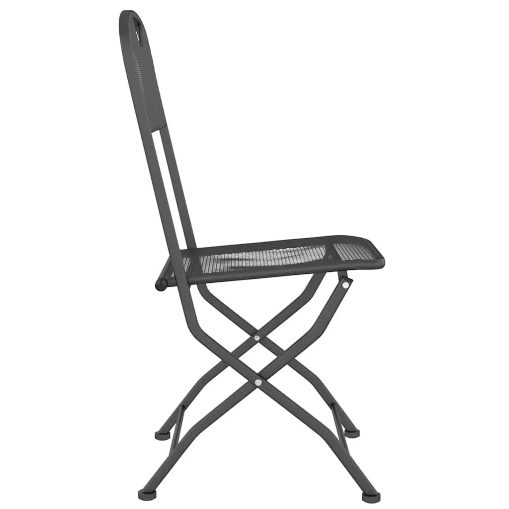 3-Piece Garden Dining Set with Expanded Metal Mesh
