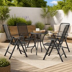 Expanded Metal Mesh Garden Dining Set for Outdoor Use
