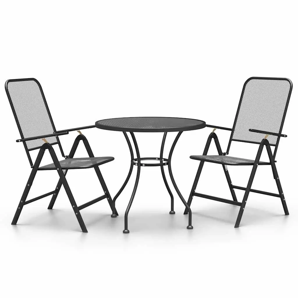 Garden Dining Set with Folding Chairs and Table