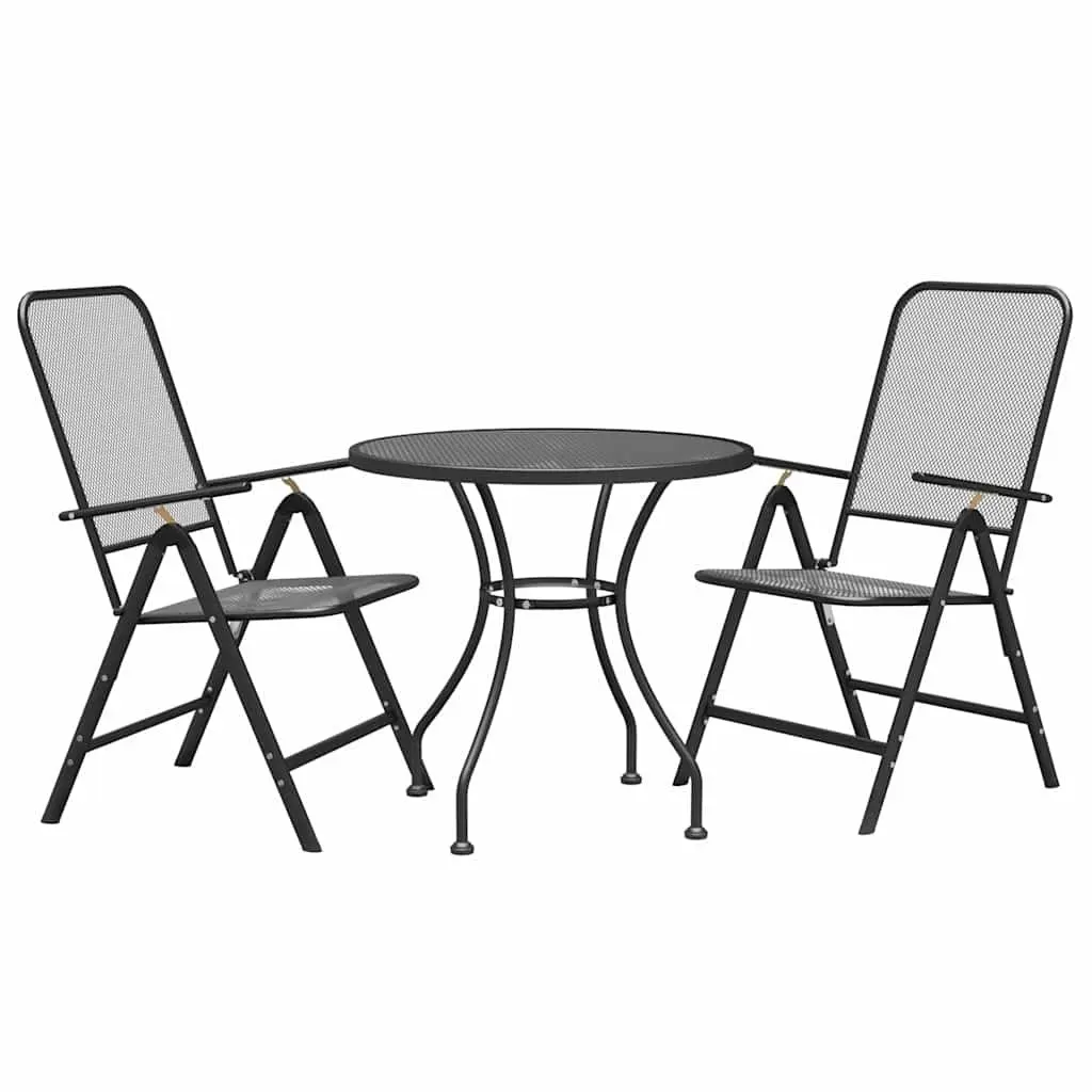 Garden Dining Set with Folding Chairs and Table