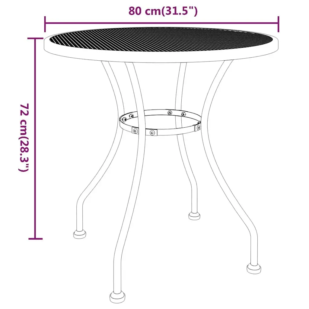 Garden Dining Set 5 Piece Outdoor Furniture Expanded Metal Mesh Anthracite