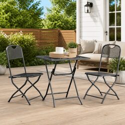 Durable 3 Piece Garden Dining Set for Outdoor Use