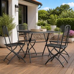 Premium 5-Piece Anthracite Outdoor Dining Set