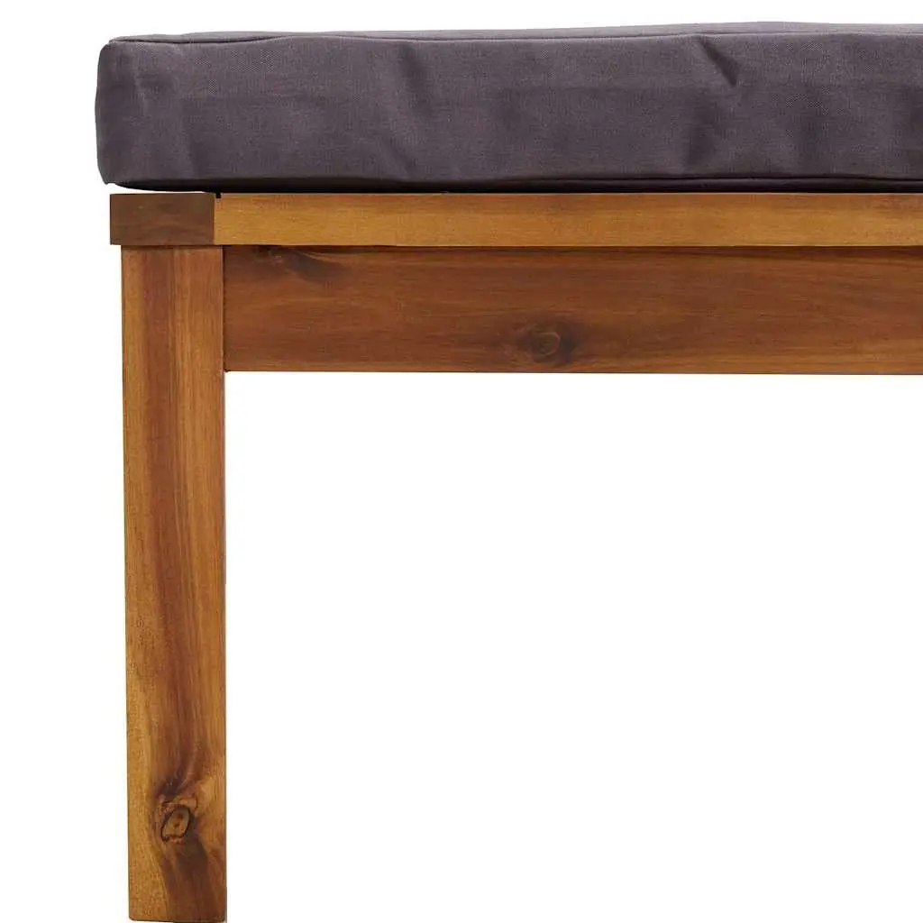 5 Piece Garden Lounge Set Grey Acacia Wood