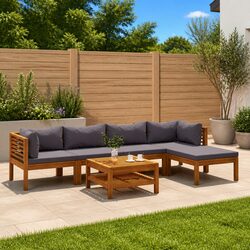 Stylish 7 Piece Outdoor Modular Sofa Set with Coffee Table