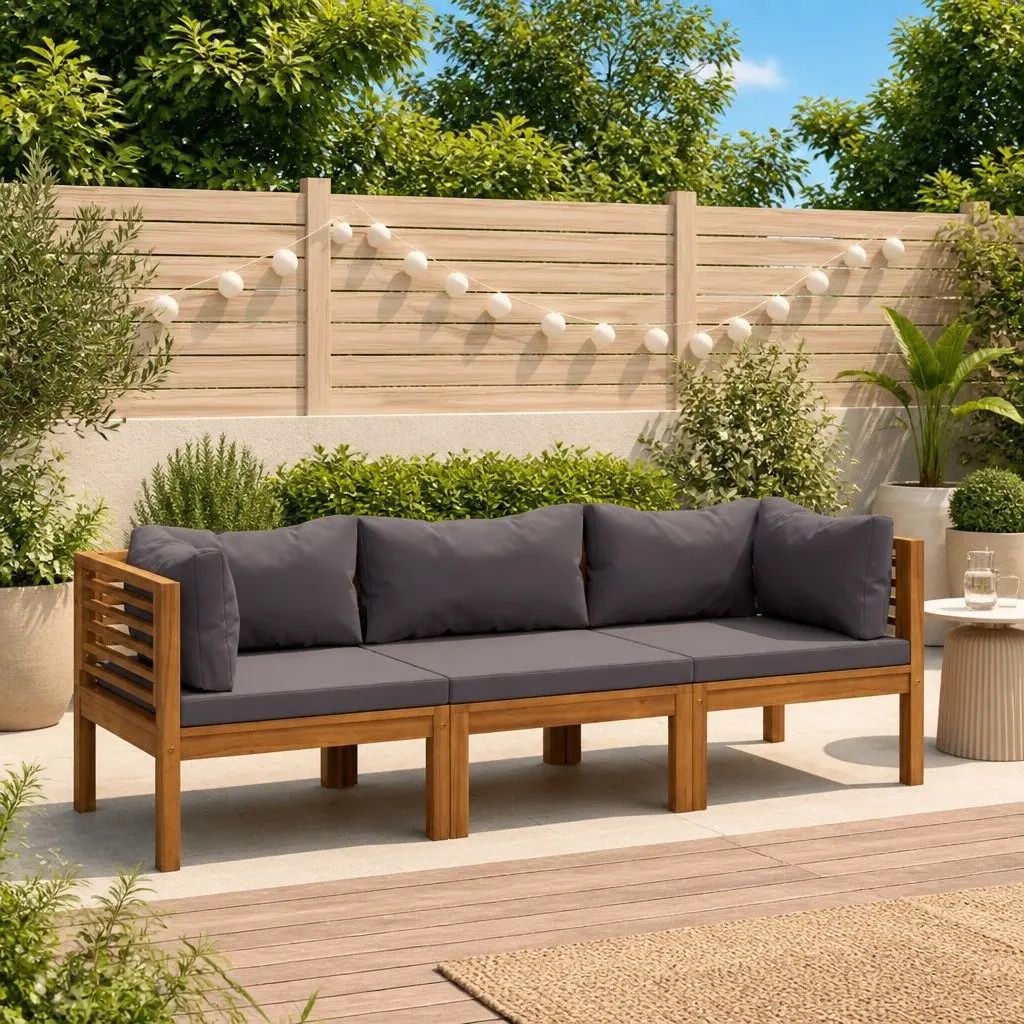 3-Seater Garden Sofa Set in Grey