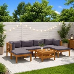 Premium 7 Piece Outdoor Lounge Set with Acacia Wood