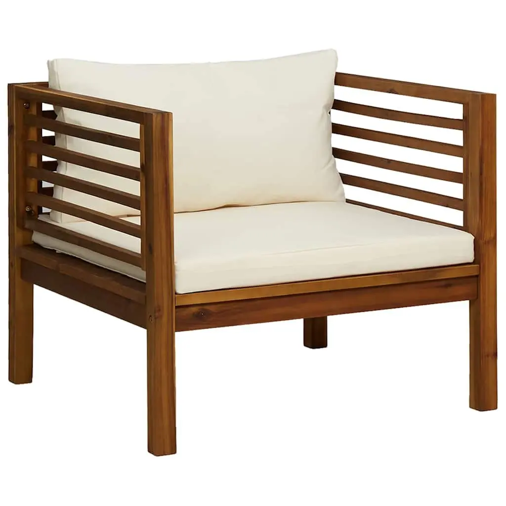 Modular 8 Piece Garden Lounge Set with Cream Cushions