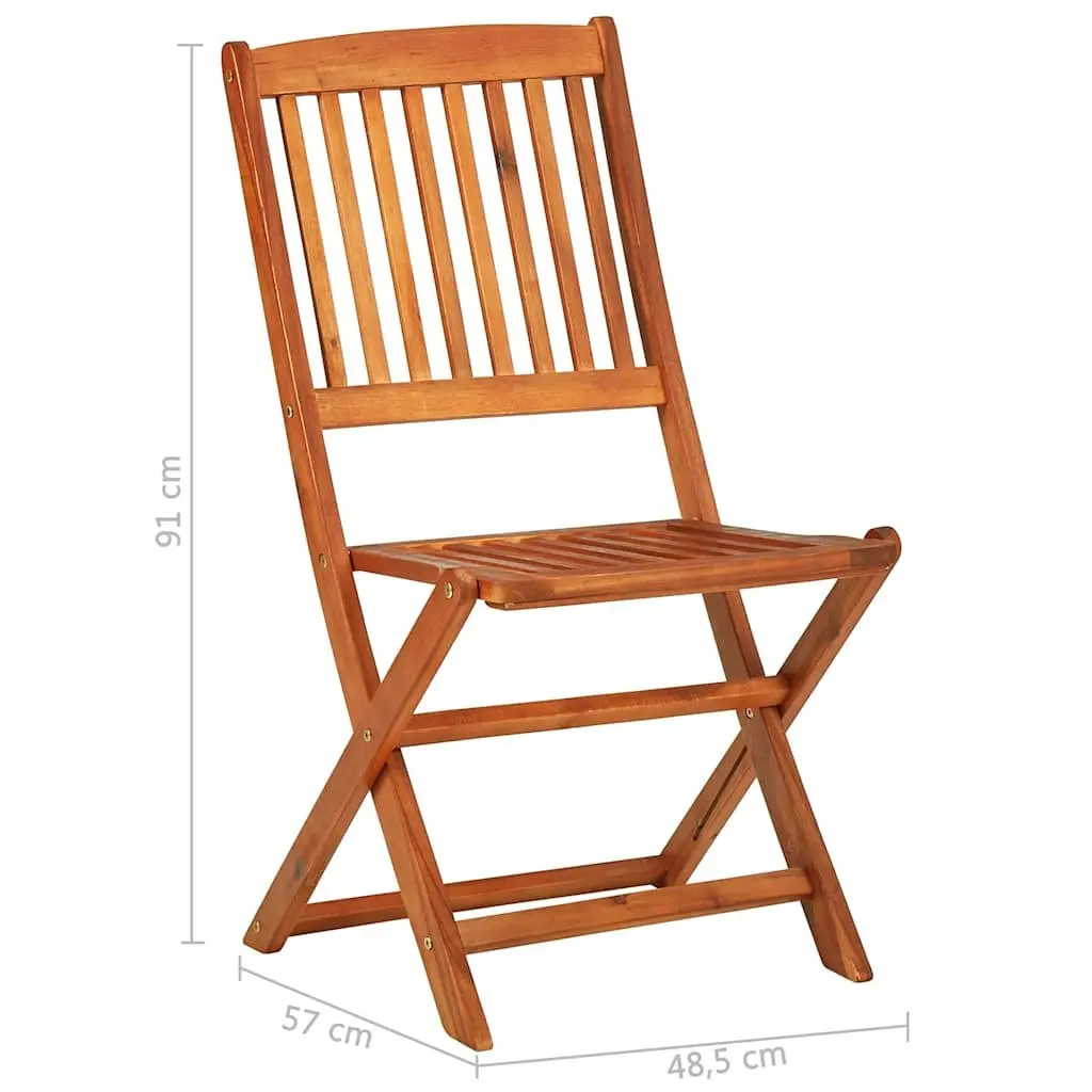Solid Acacia Wood Garden Dining Set 11 Piece Outdoor Furniture