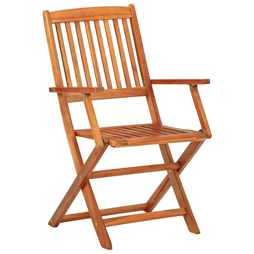 Garden Dining Set Brown Wood 9 Piece Outdoor Patio Table Chairs