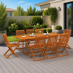 Exceptional 9 Piece Outdoor Dining Set for Your Garden