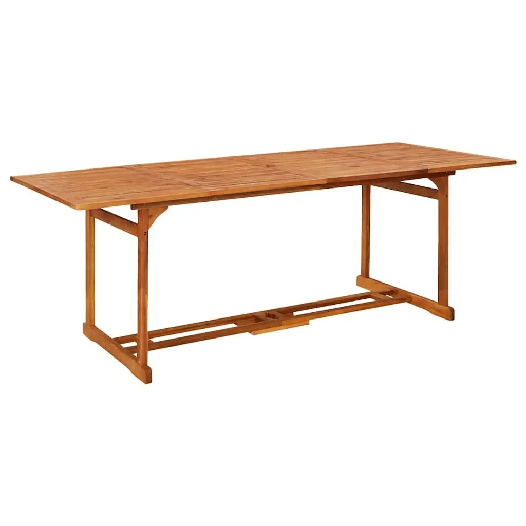 Garden Dining Set Solid Acacia Wood 9 Piece Outdoor Furniture Table Chairs Brown Patio