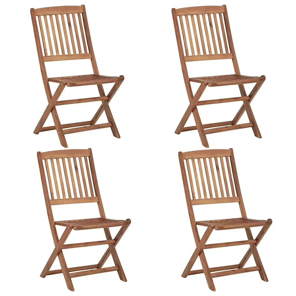 5 Piece Brown Folding Garden Dining Set