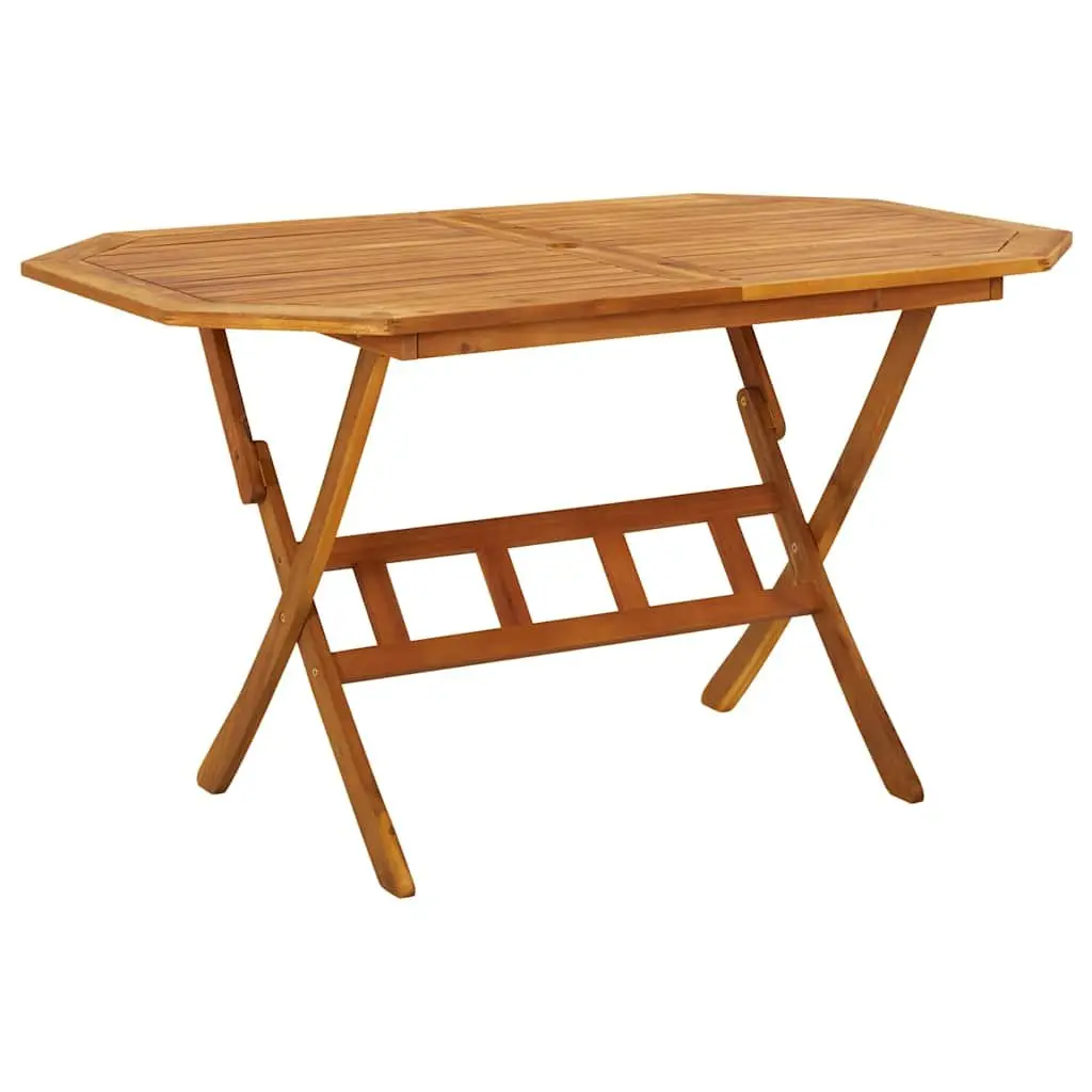7 Piece Garden Dining Set Solid Acacia Wood Brown Outdoor Furniture