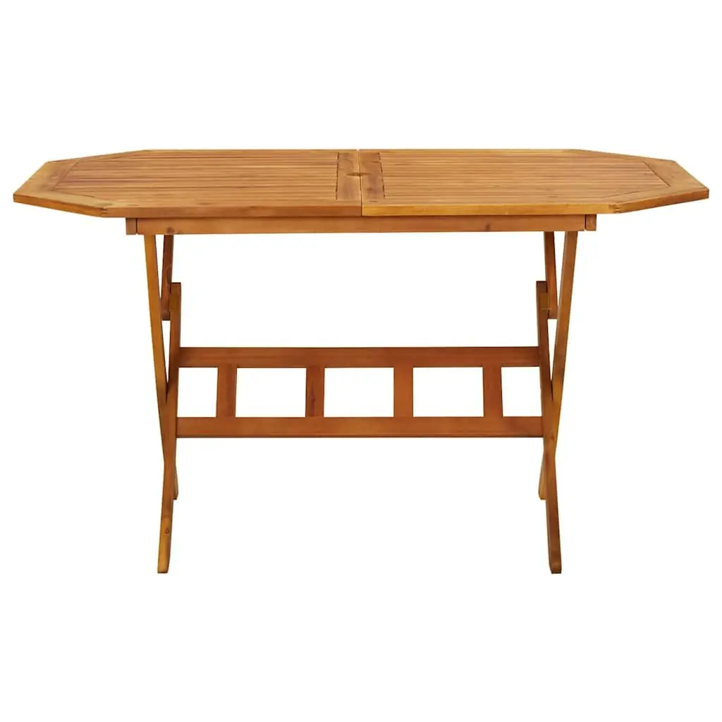 7 Piece Garden Dining Set Solid Acacia Wood Brown Outdoor Furniture