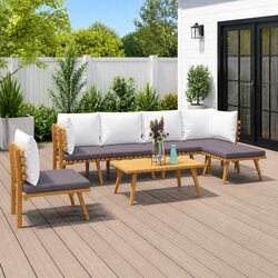 Exceptional 7 Piece Garden Lounge Set with Cushions