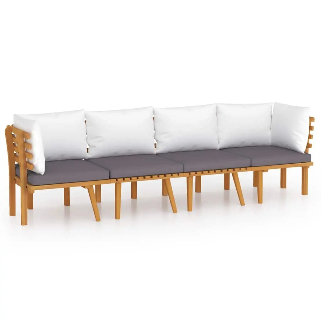 4-Piece Brown Outdoor Garden Lounge Set