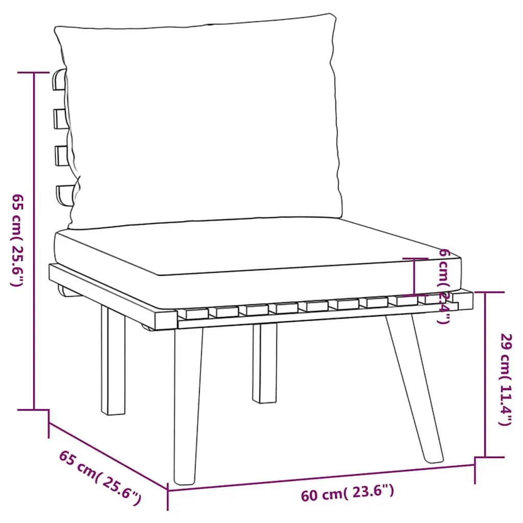 4-Piece Brown Outdoor Garden Lounge Set