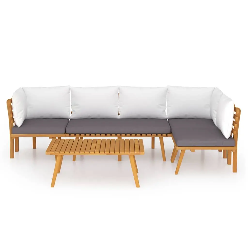 Acacia Wood 5 Piece Garden Lounge Set for Outdoor Relaxation