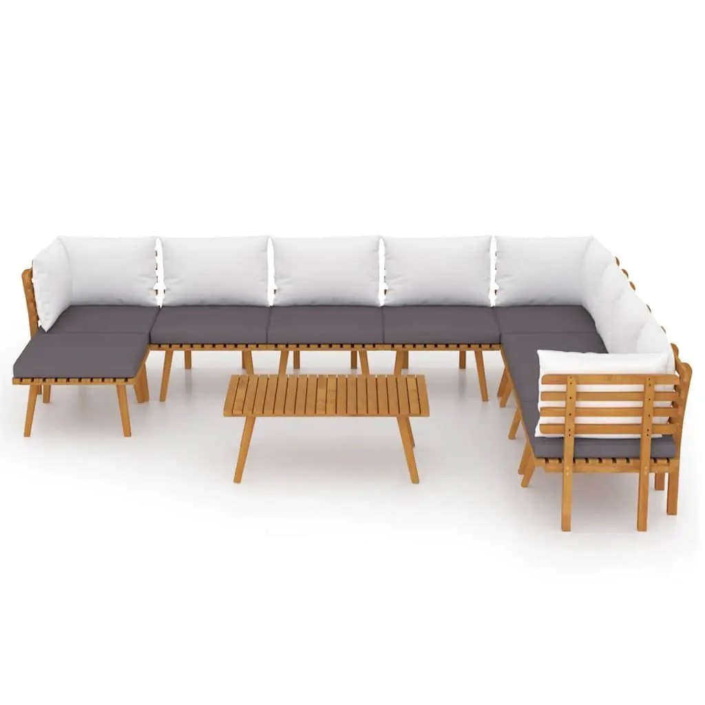 Solid Wood Acacia 9 Piece Outdoor Garden Lounge Set
