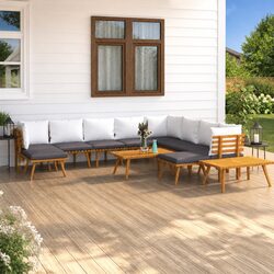 Premium 12-Piece Garden Lounge Set in Solid Acacia Wood
