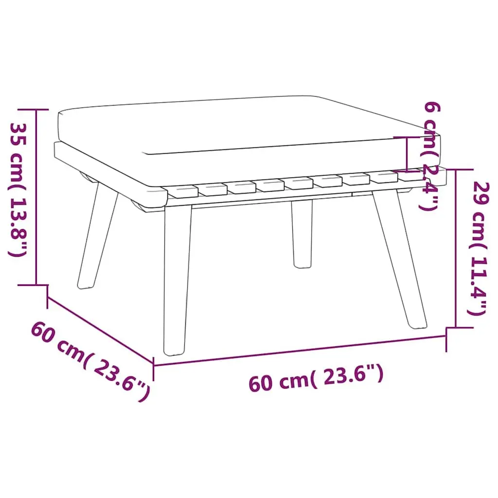 Acacia Wood 4 Piece Garden Lounge Set with Cushions