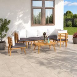 High-Quality 7 Piece Outdoor Lounge Set with Cushions