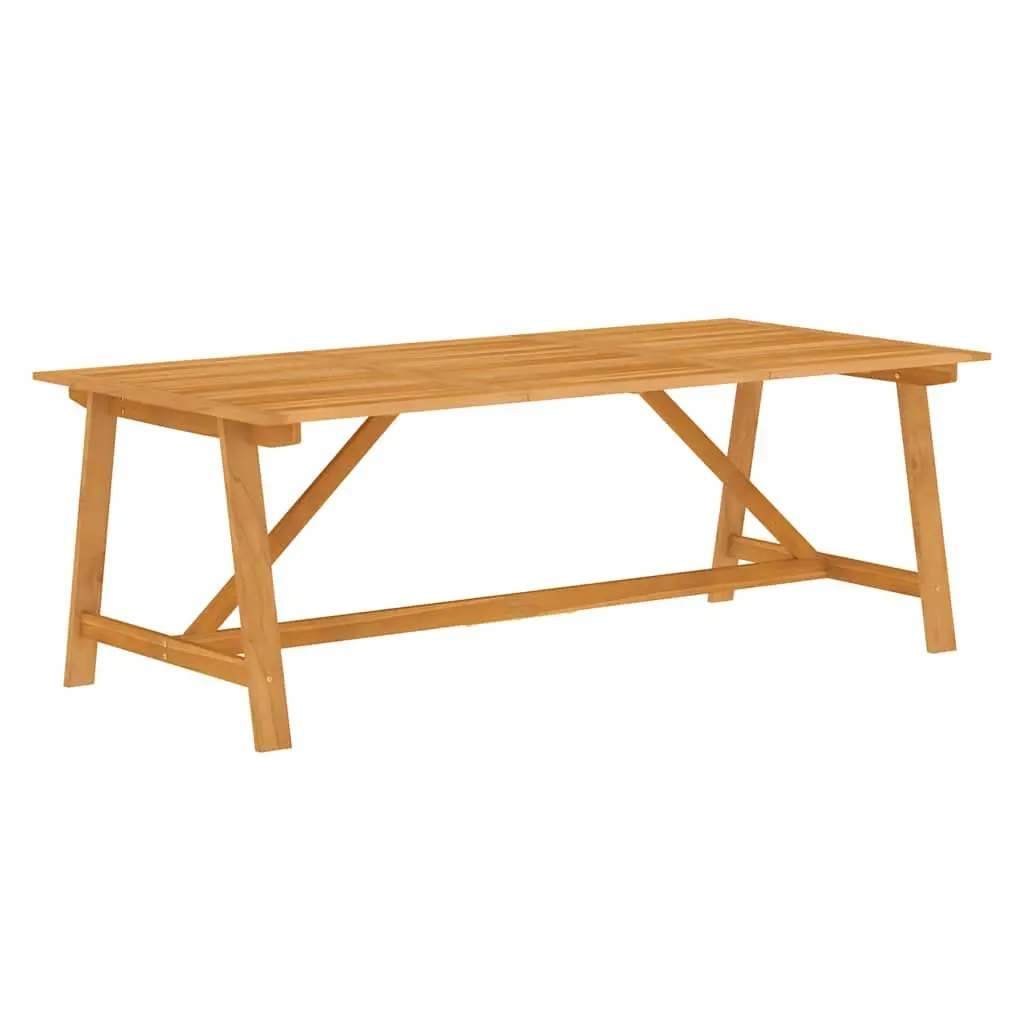 Solid Acacia Wood 7-Piece Garden Dining Set in Brown