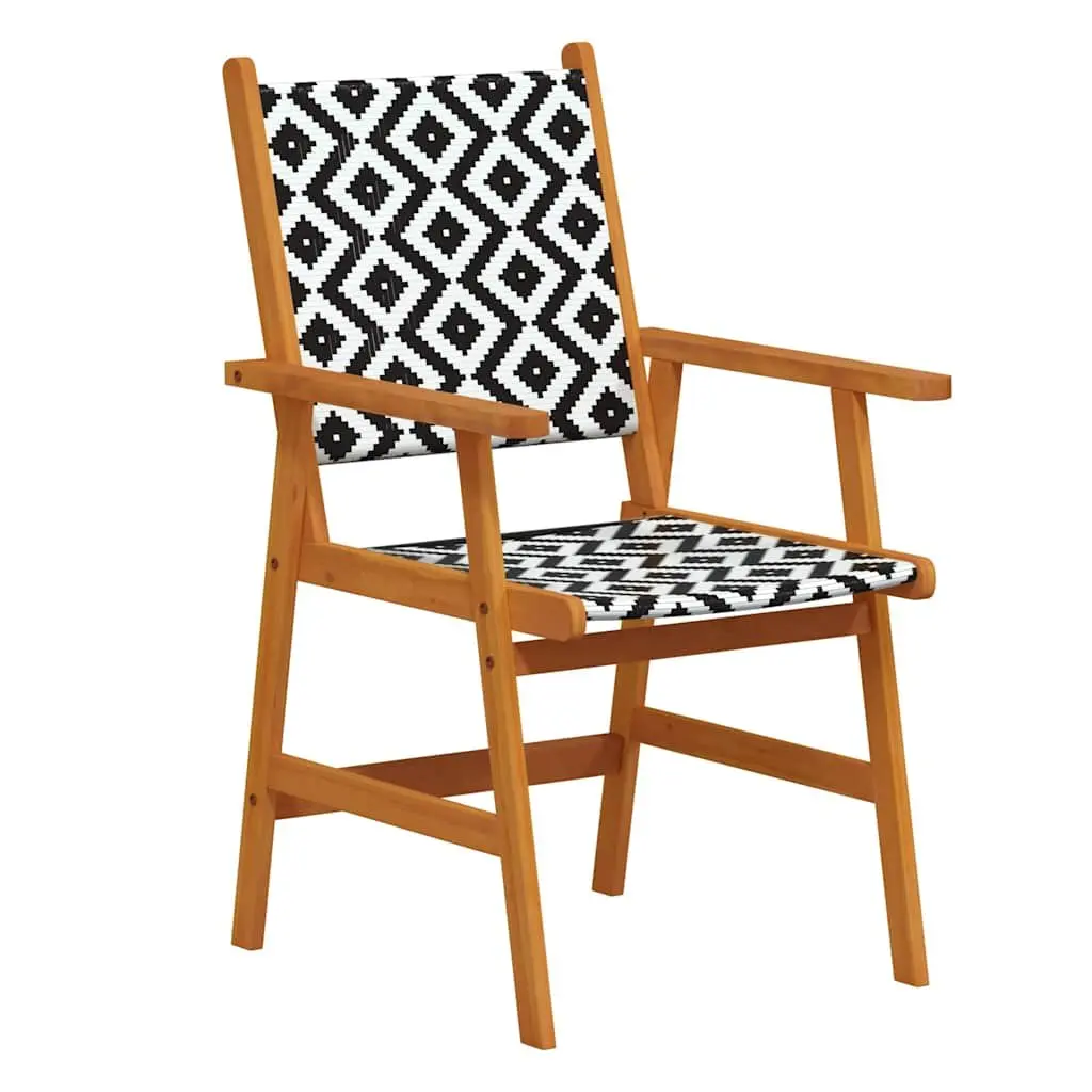 Solid Acacia Wood 7-Piece Garden Dining Set in Brown