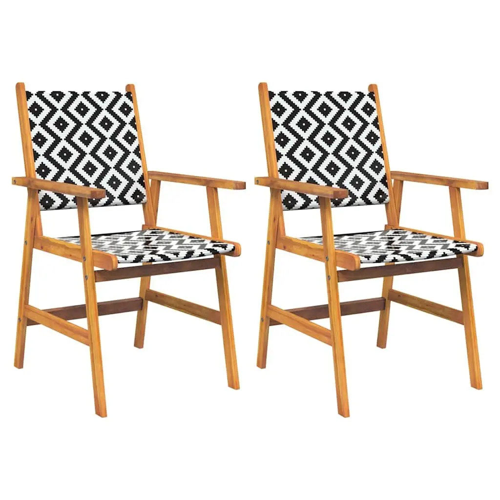 3-Piece Solid Wood Garden Dining Set in Brown