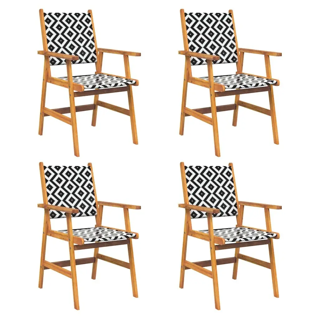Garden Dining Set 5 Piece Outdoor Patio Furniture Solid Wood Table Chairs