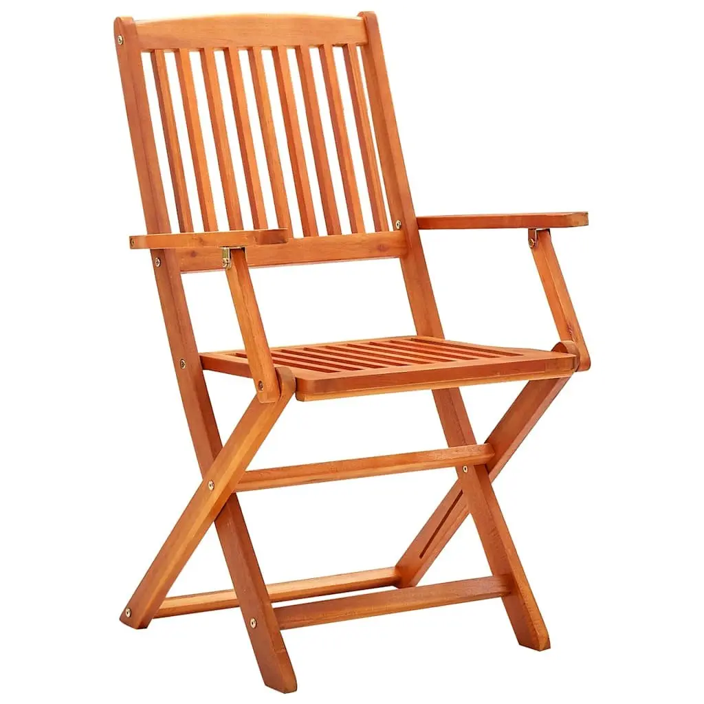 9 Piece Eucalyptus Wood Folding Outdoor Dining Set