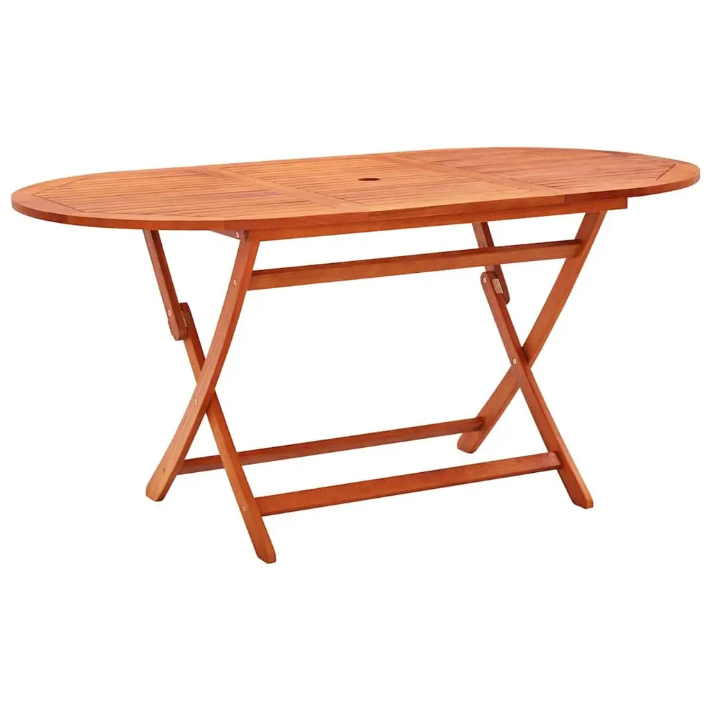 9 Piece Eucalyptus Wood Folding Outdoor Dining Set