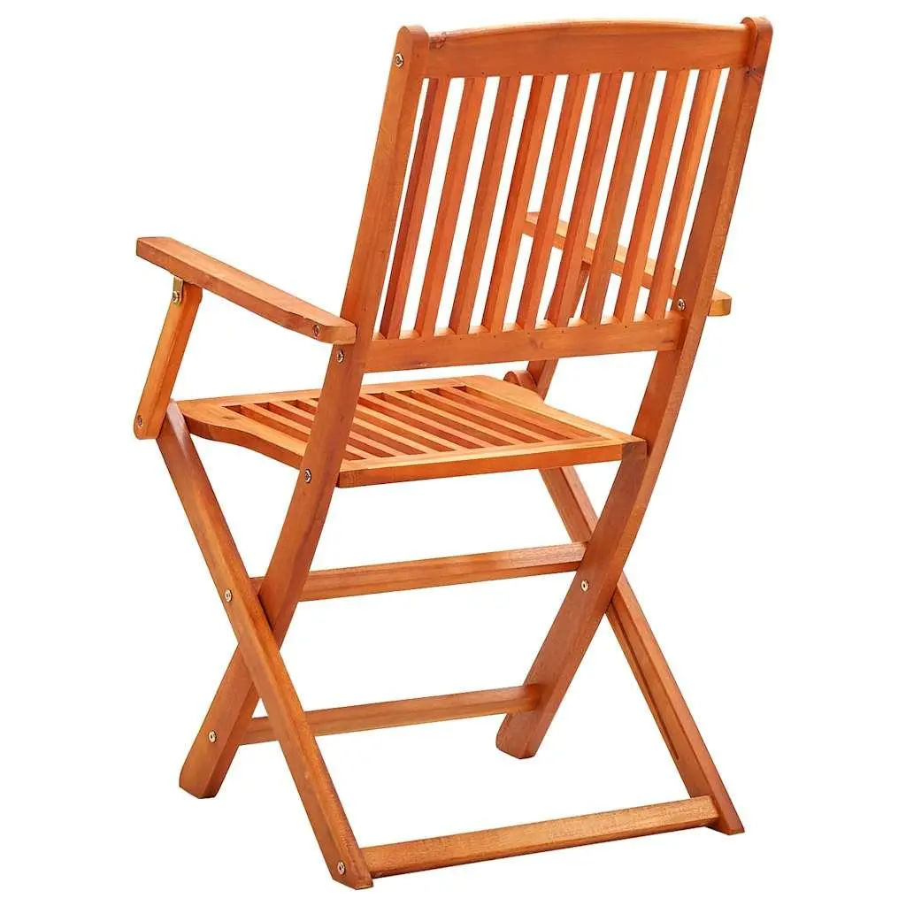 9 Piece Eucalyptus Wood Folding Outdoor Dining Set