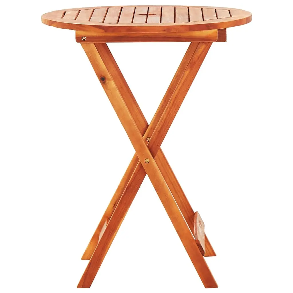 3 Piece Outdoor Dining Set in Brown Eucalyptus