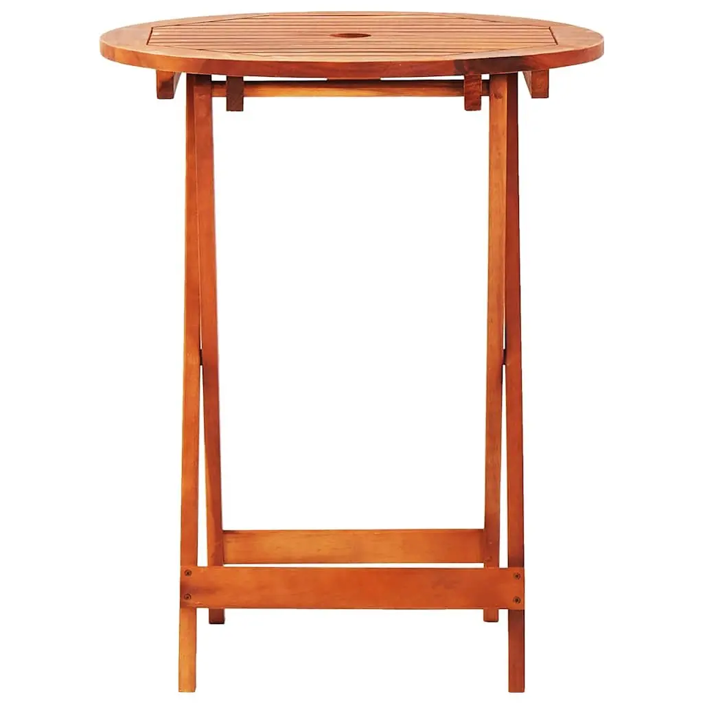 3 Piece Outdoor Dining Set in Brown Eucalyptus