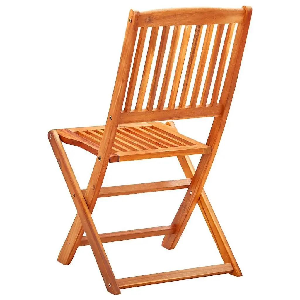 3 Piece Outdoor Dining Set in Brown Eucalyptus