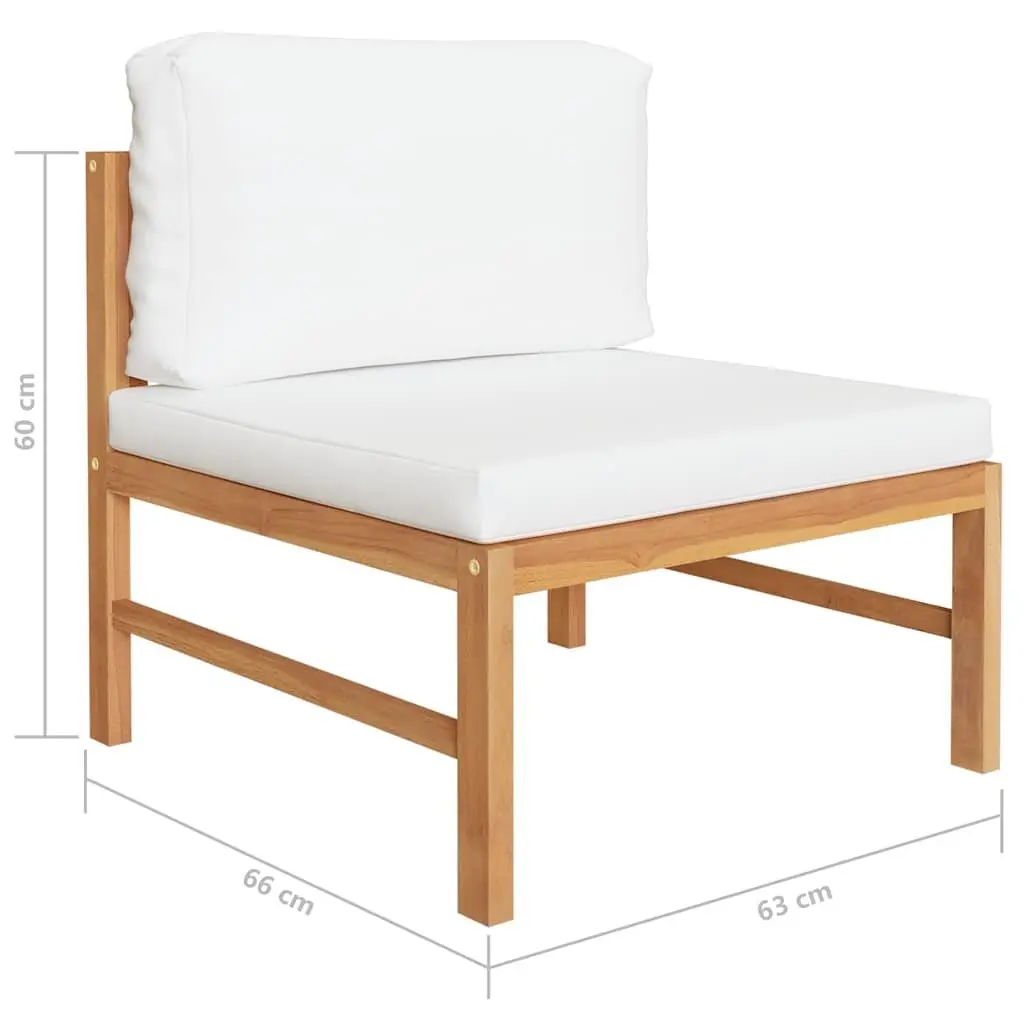 6-Piece Teak Garden Lounge Set with Cushions