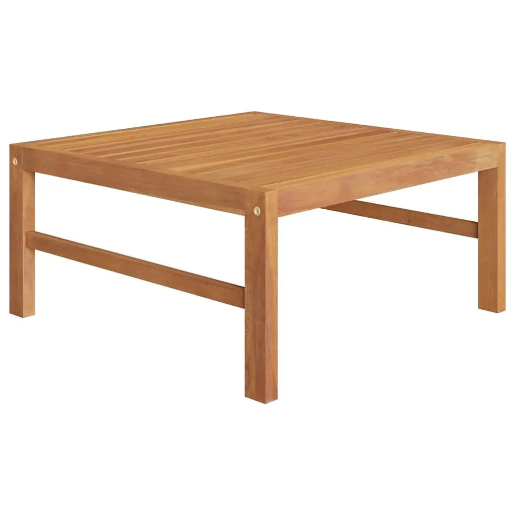 9-Piece Outdoor Teak Lounge Set with Cream Cushions