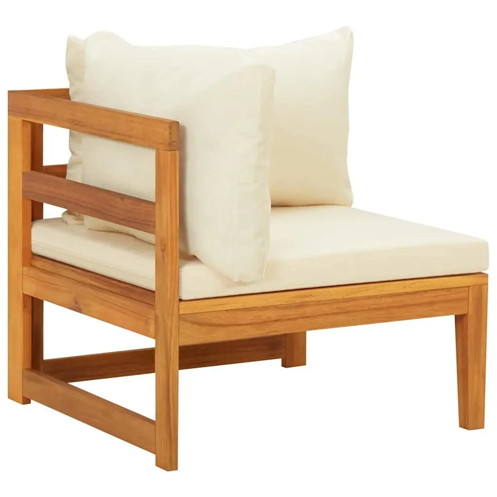 4-Piece Wooden Patio Lounge Set with Cushions