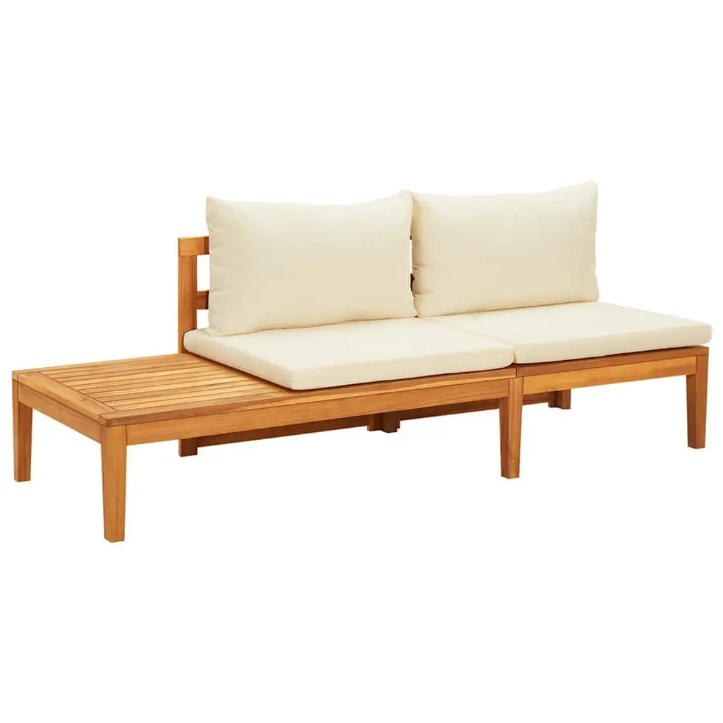 4-Piece Wooden Patio Lounge Set with Cushions